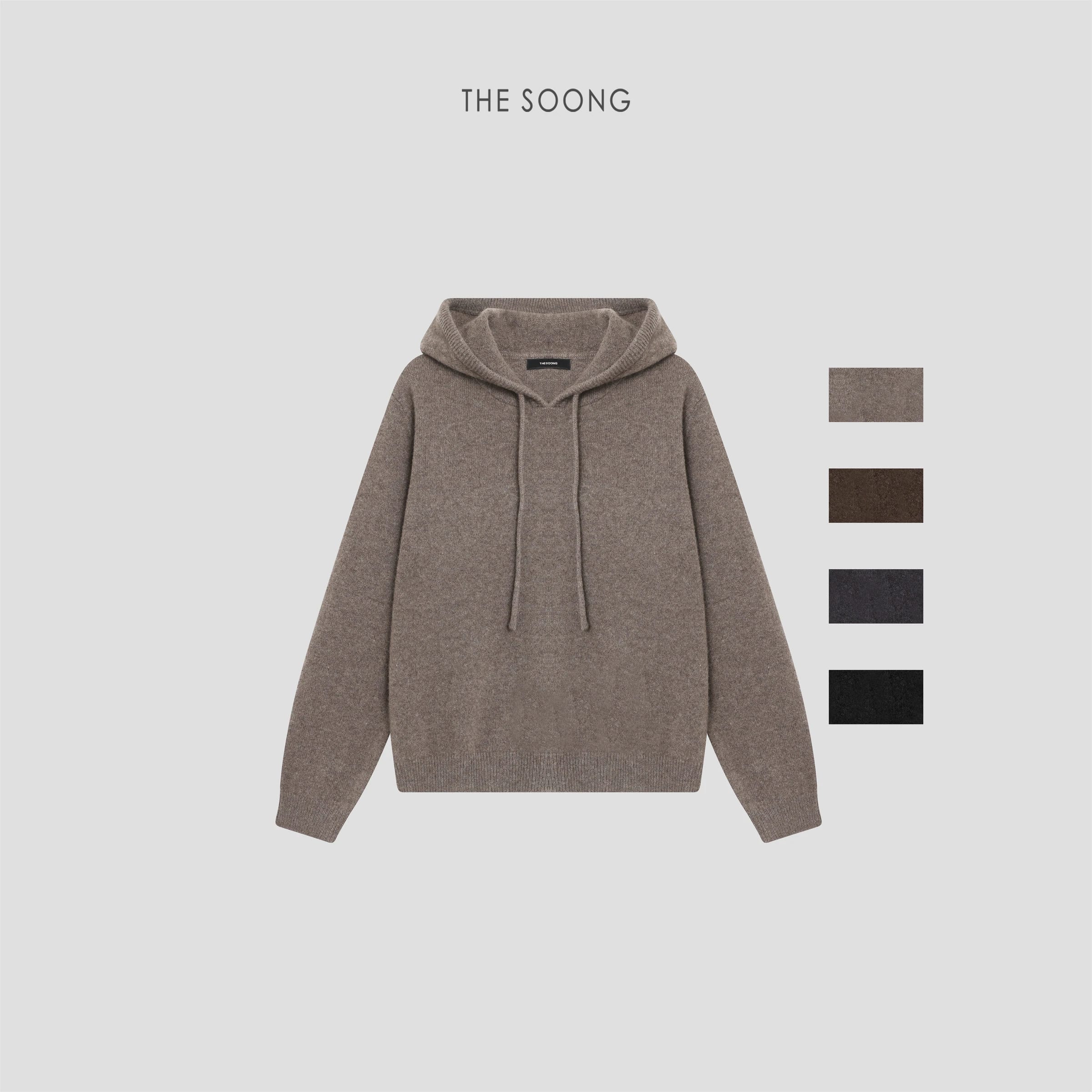 Women's 100% Yak Wool Hooded Knit Sweater with Drawstring for Fall/Winter