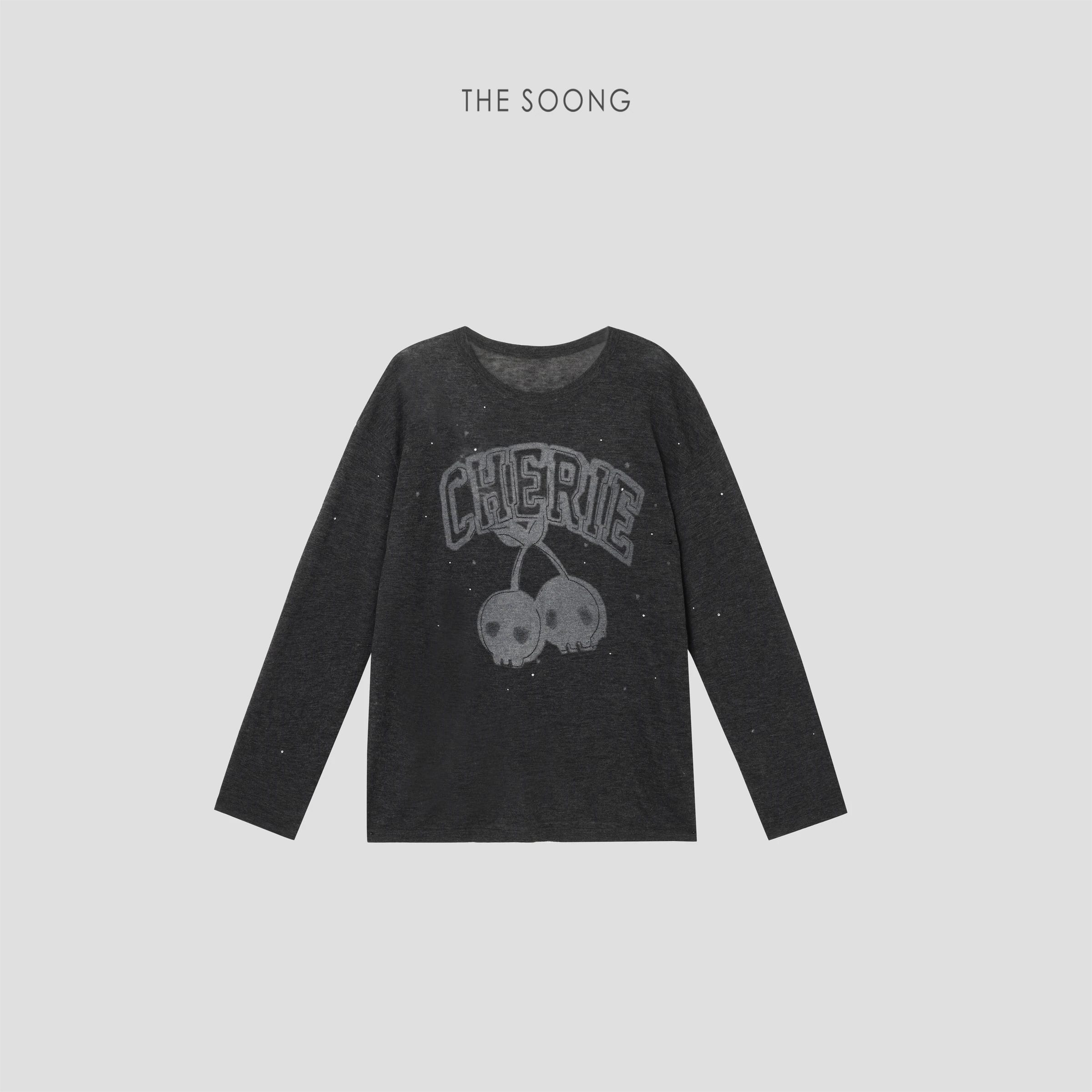 Cherry Sweater in 100% Imported Sheep Wool, 18-Gauge Ultra-Fine Yarn