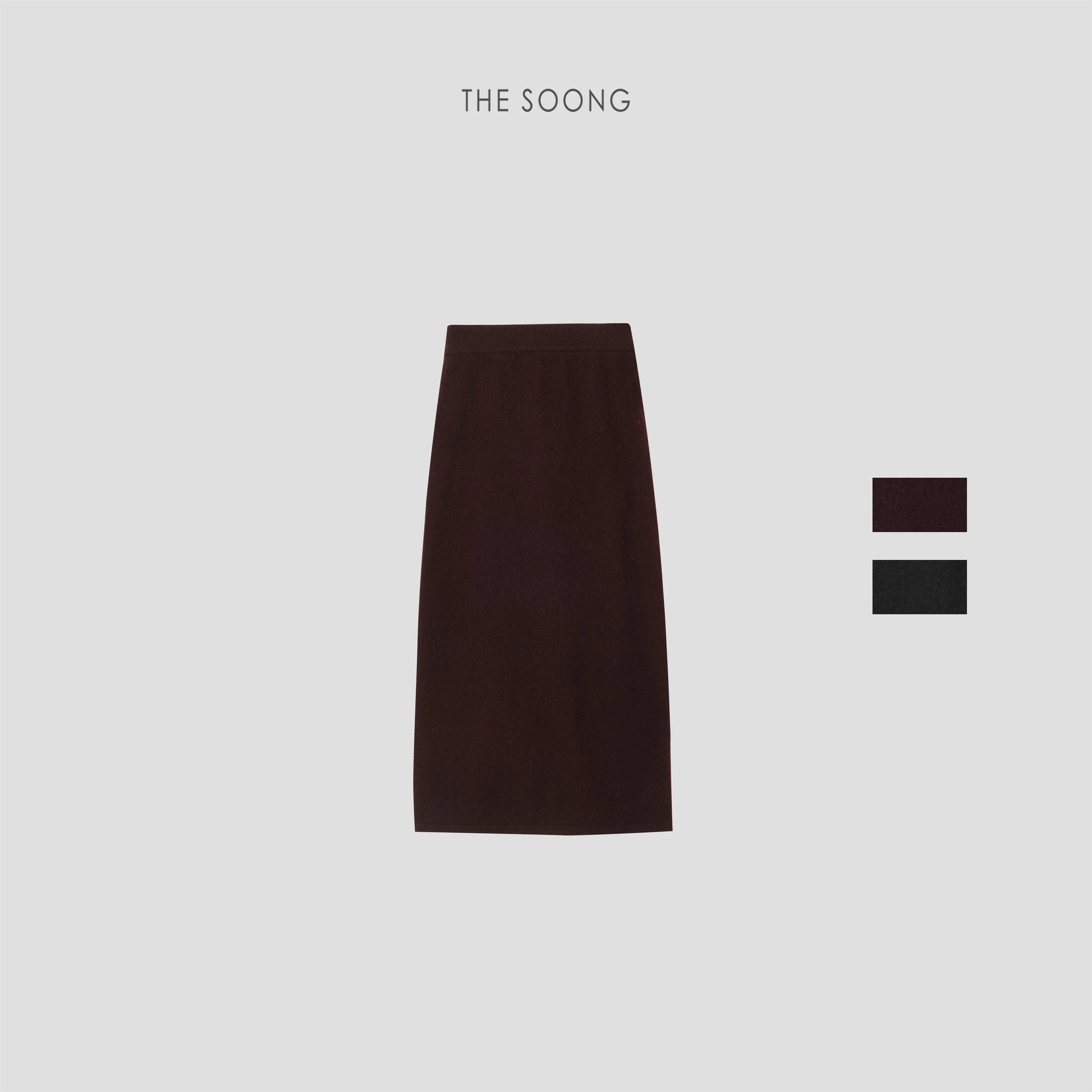 Yak Wool Skirt 100% Yak Wool Minimalist Elastic Mid-Rise Skirt