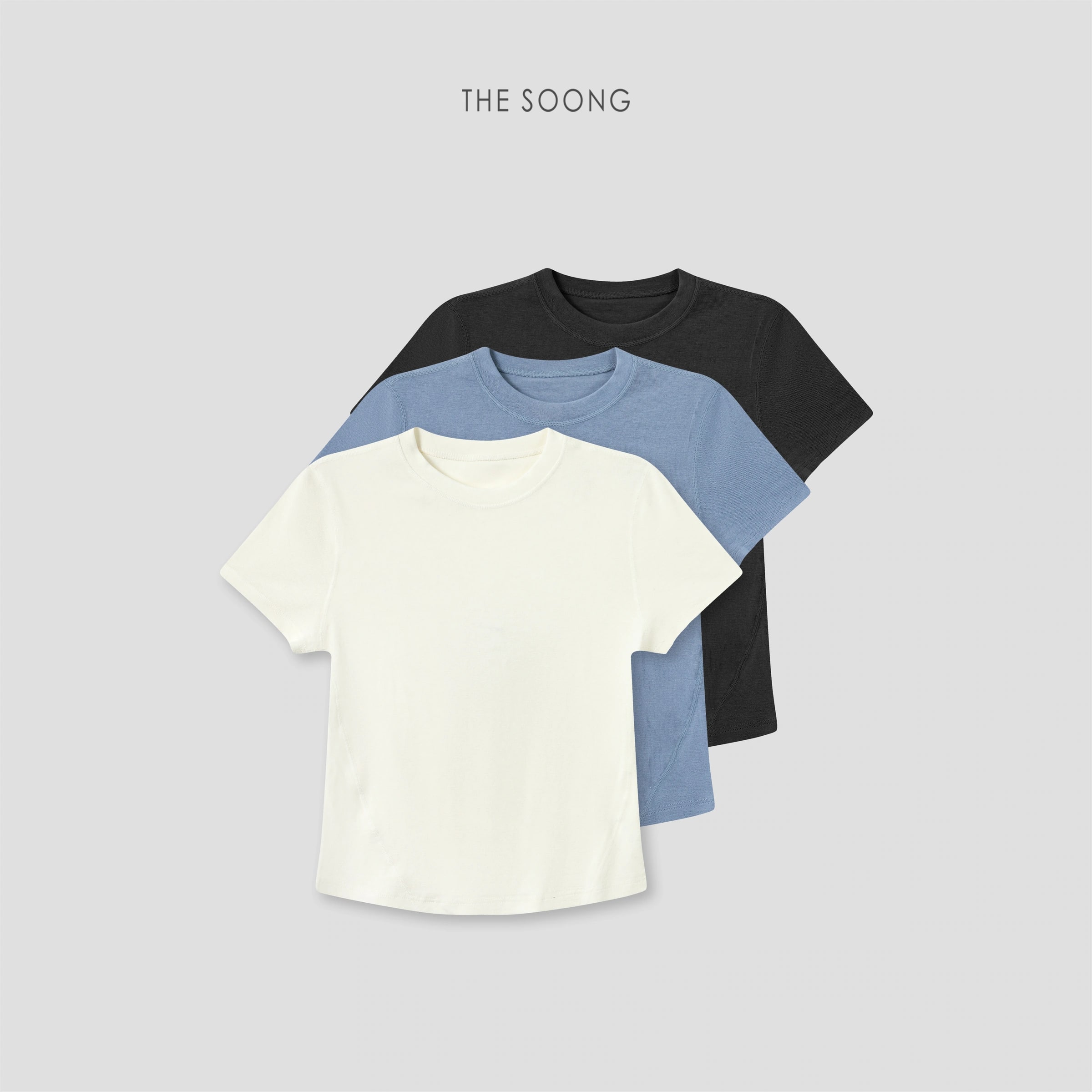 THESOONG Lightweight Acetate Tencel Wool-Blend Soft T-Shirt - 9081