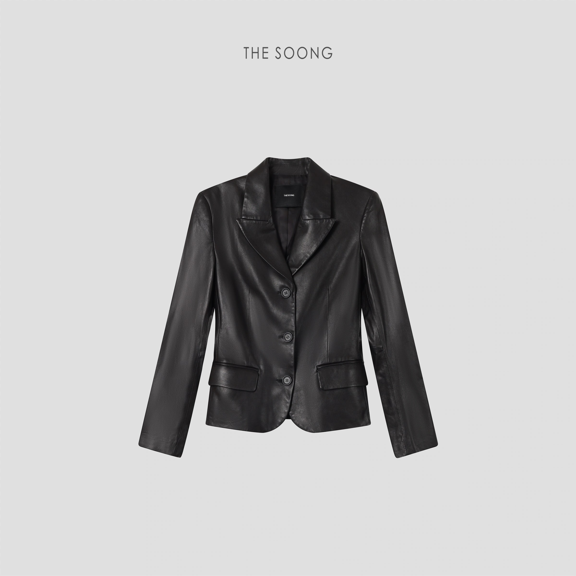 THESOONG “Kendall Leather” Classic Matte Lambskin Jacket - 9304