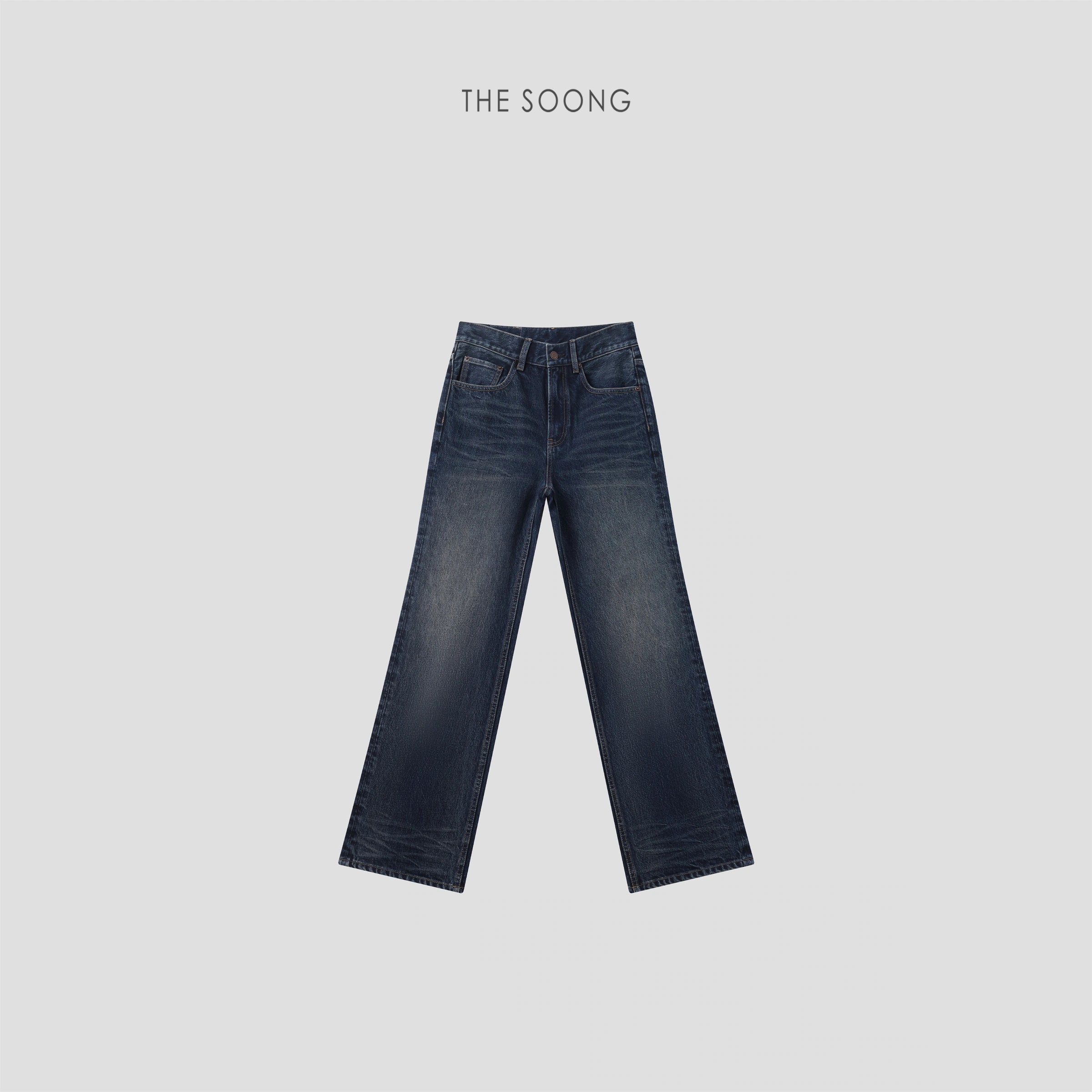 THESOONG “Cloud Whisker” Vintage Mid-Rise Denim Jeans - 8255