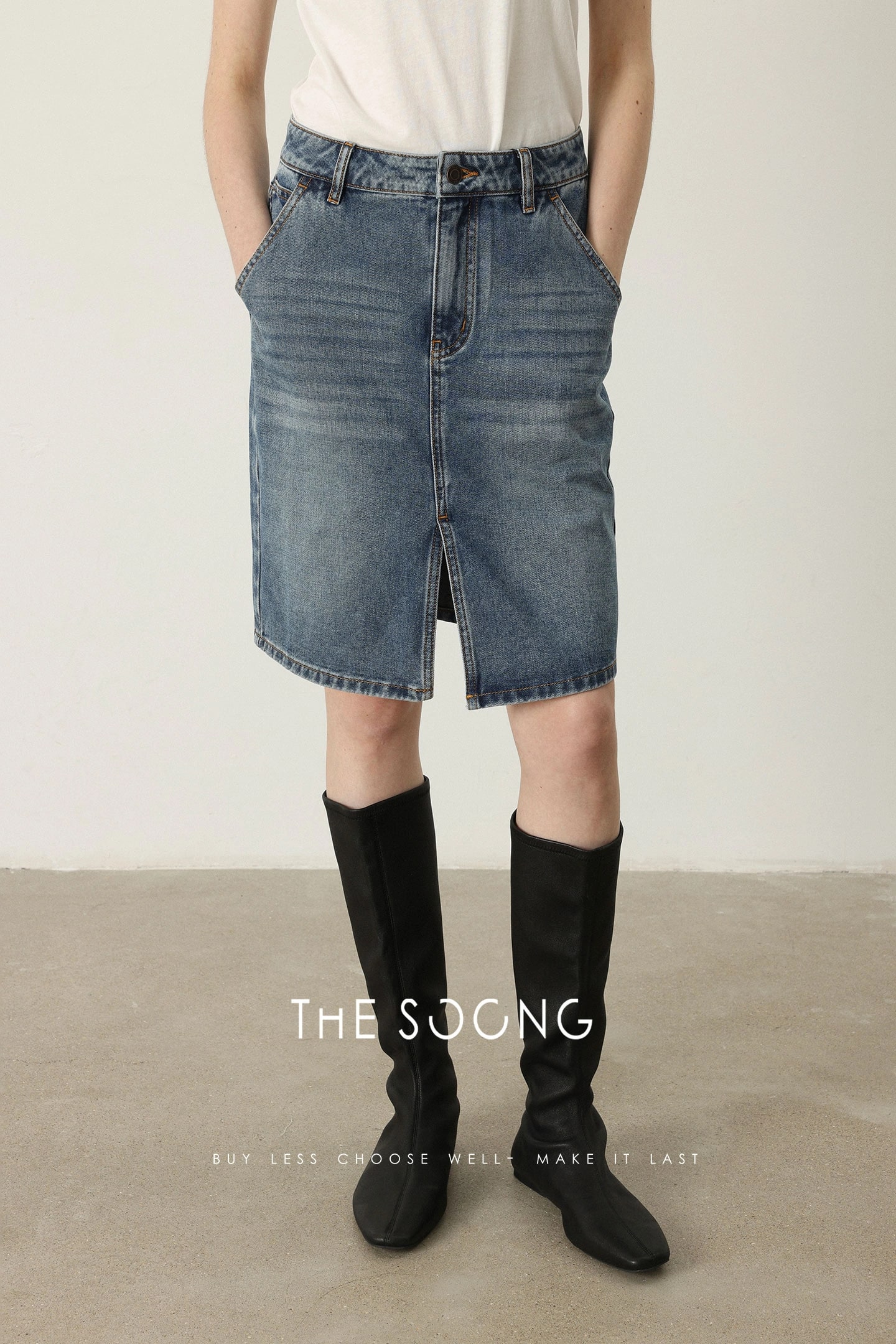 THESOONG「Original Denim」11.3 oz ライトウェイト ウォッシュド ウィスカー デニム alternate view