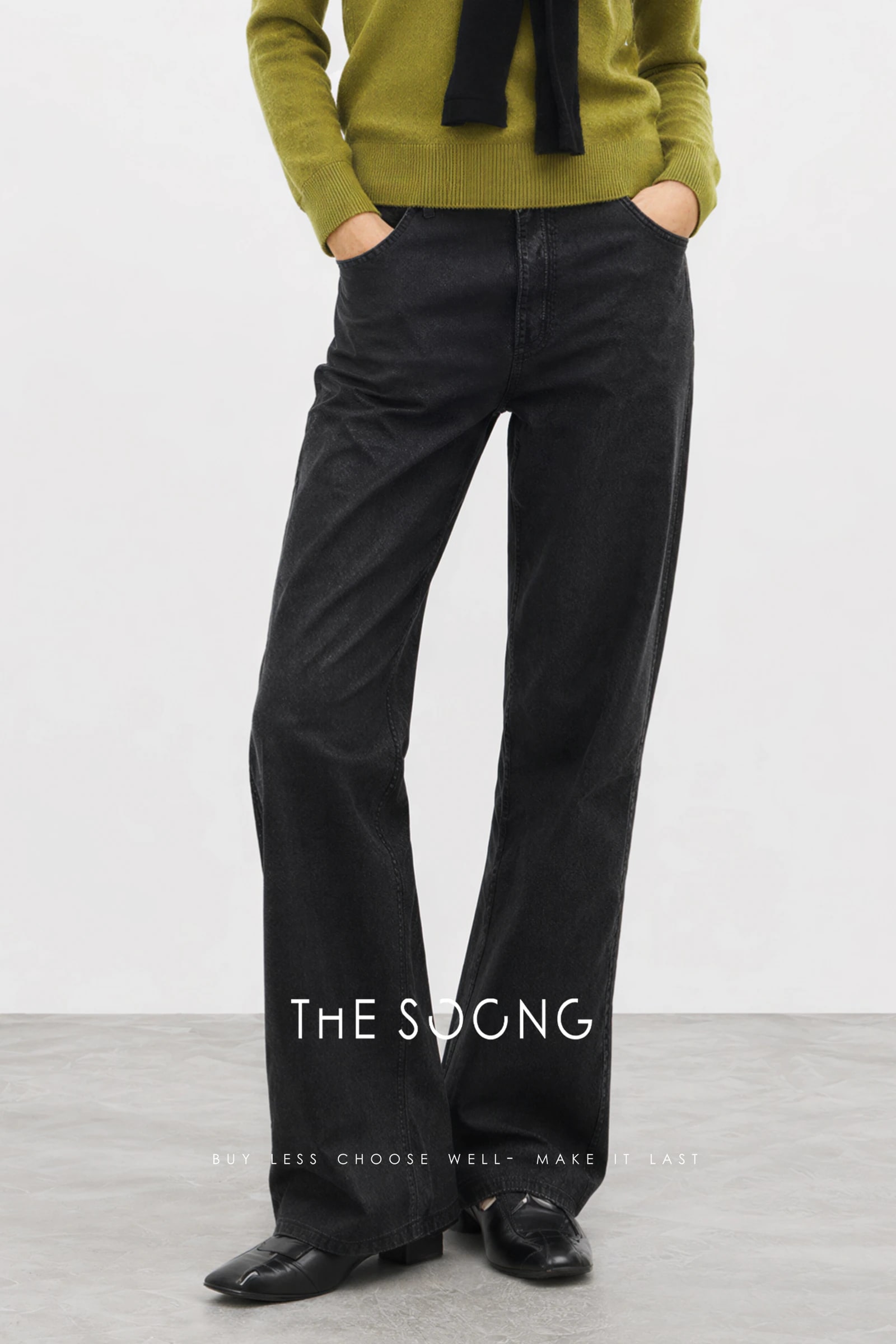 THESOONG Spring Slim Straight Cotton-Feel Jeans - 8362 alternate view