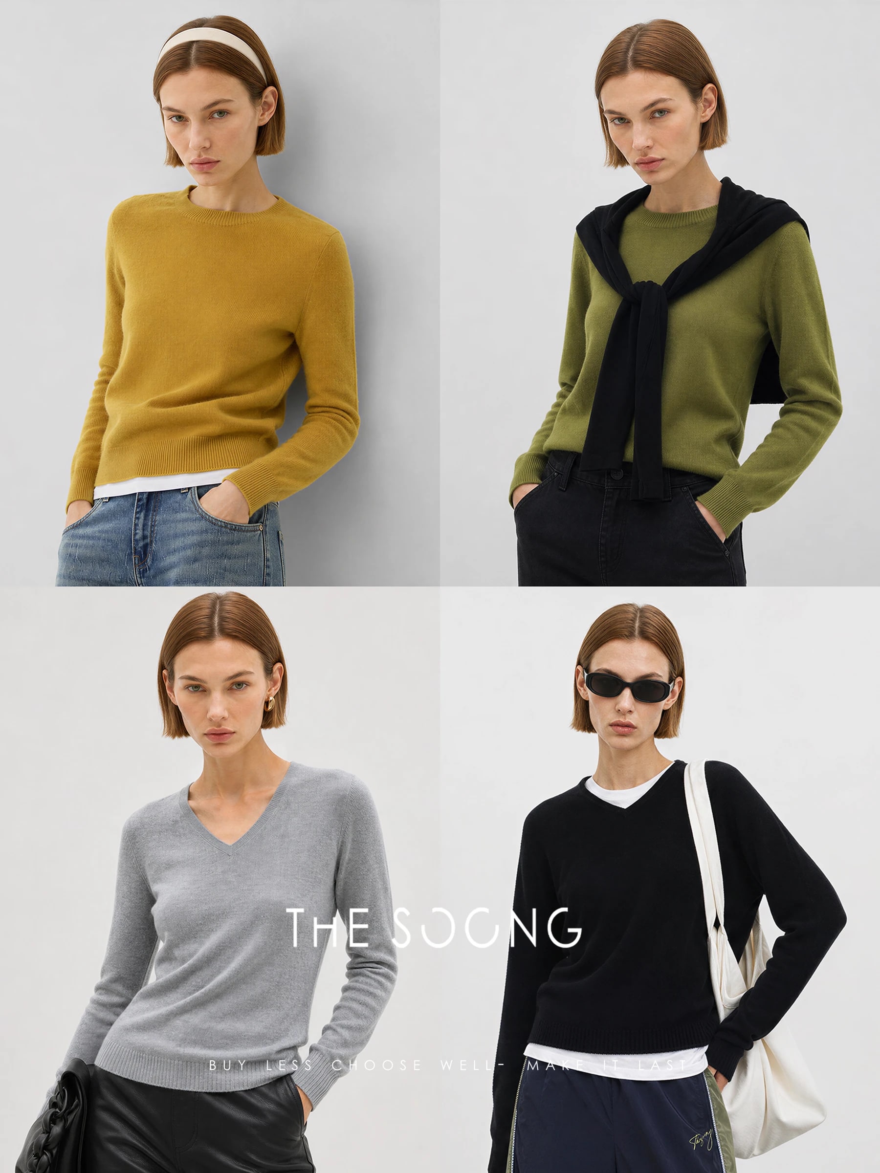THESOONG “Timeless” Consinee 100% Cashmere Crewneck Sweater - 9259 alternate view