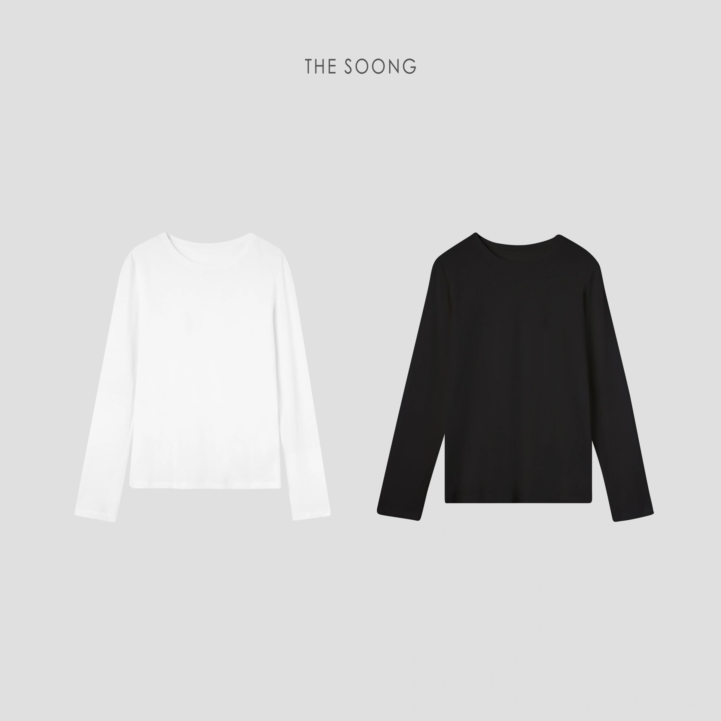 THESOONG Minimalist Classic Crewneck Long-Sleeve Top - 5170