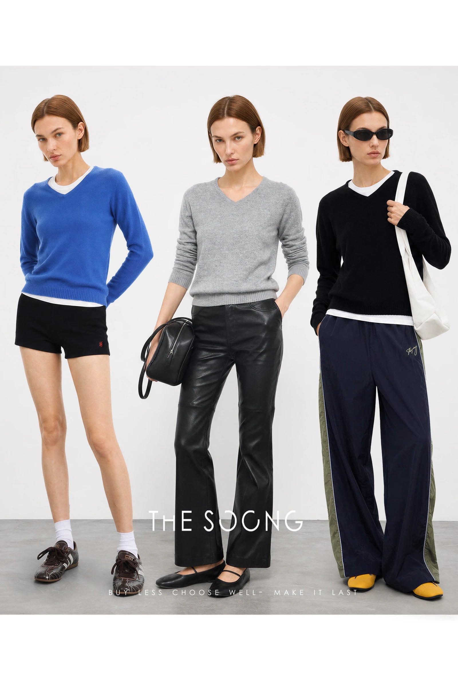 THESOONG “Timeless” Consinee 100% Cashmere V-Neck Sweater - 9257 alternate view