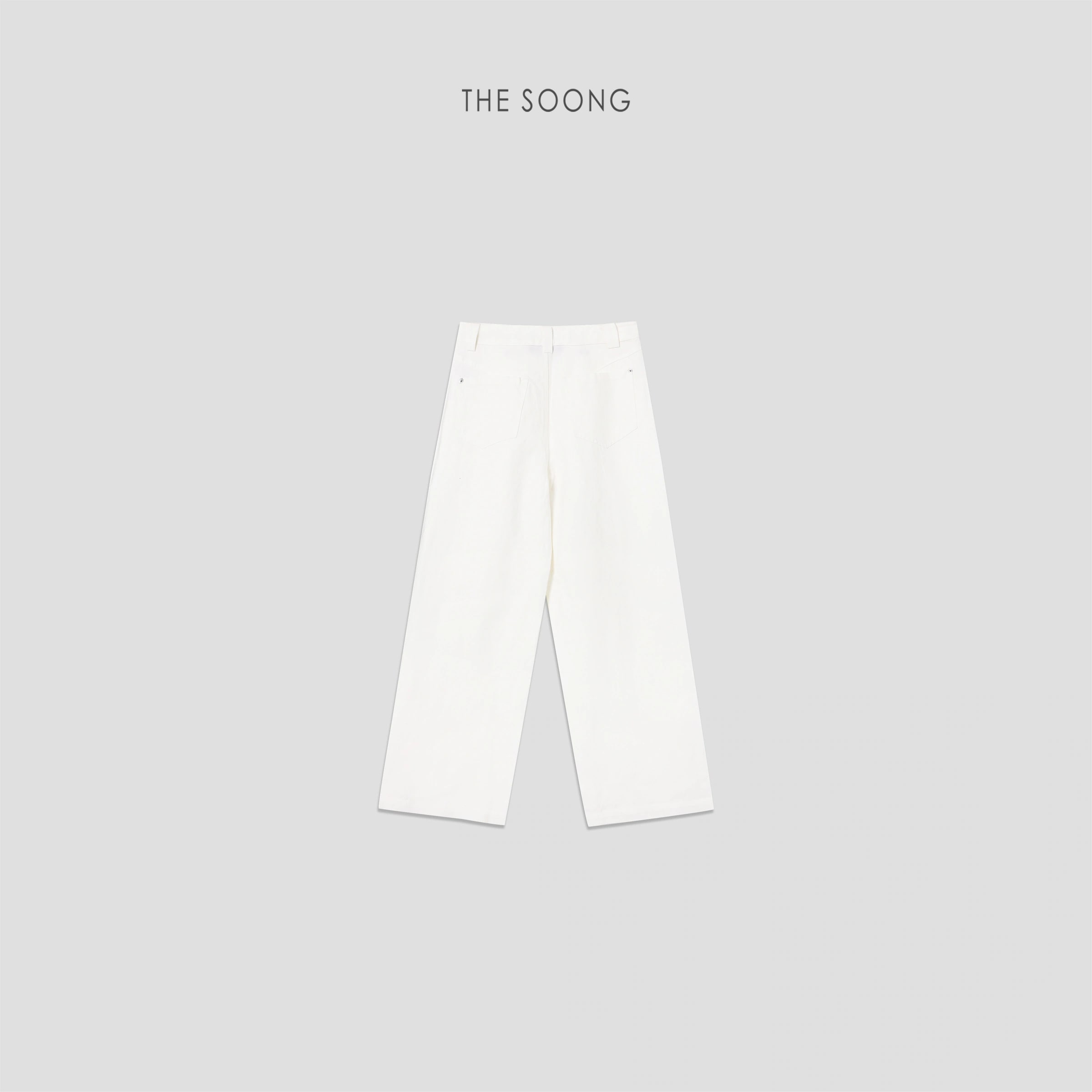 THESOONG “Fresh White” Mid-Rise Relaxed Straight-Leg Jeans - 8478 alternate view