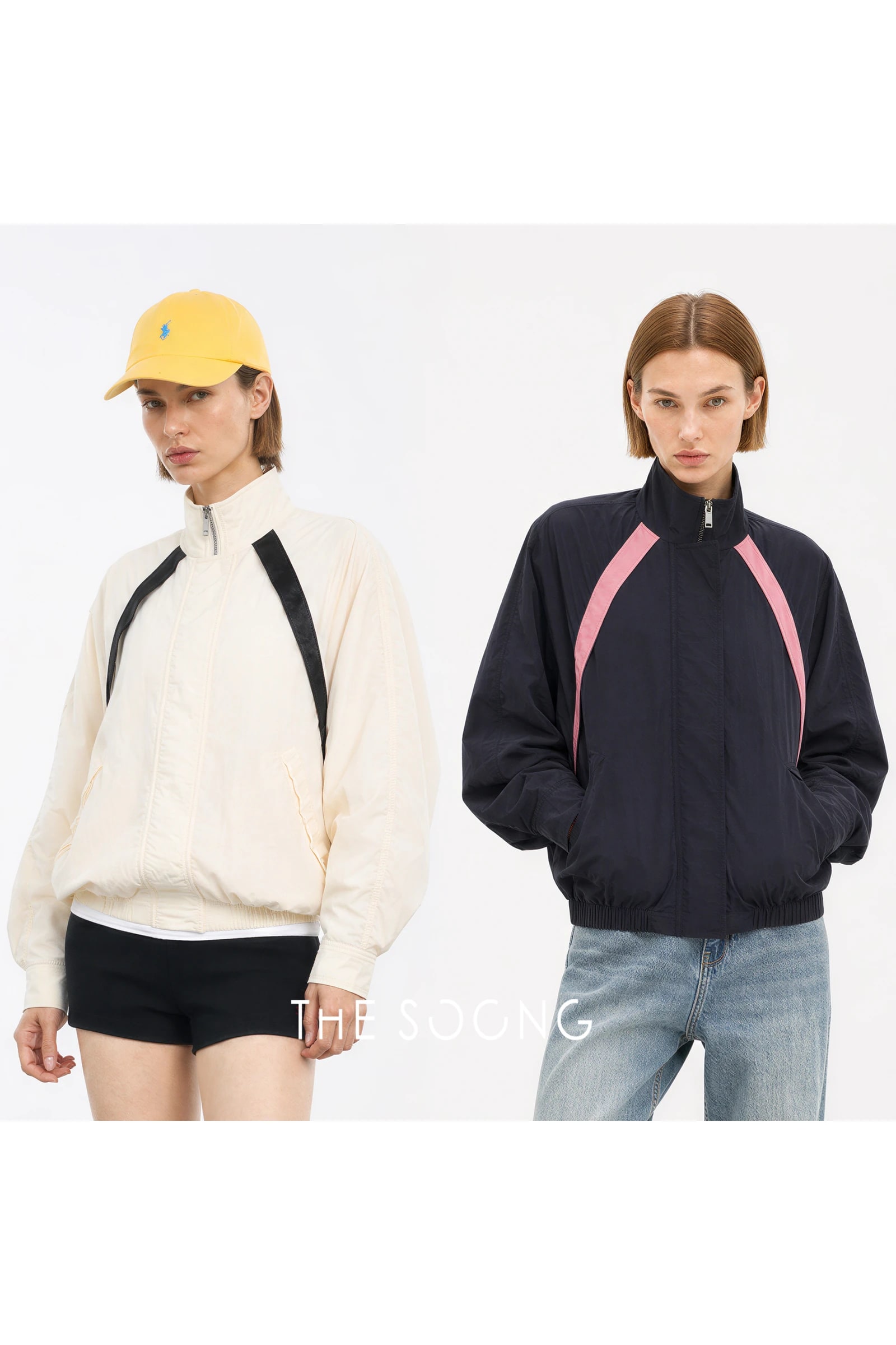 THESOONG “Neon Jacket” 90s Classic Windproof Stand-Collar Cropped Jacket - 8923 alternate view