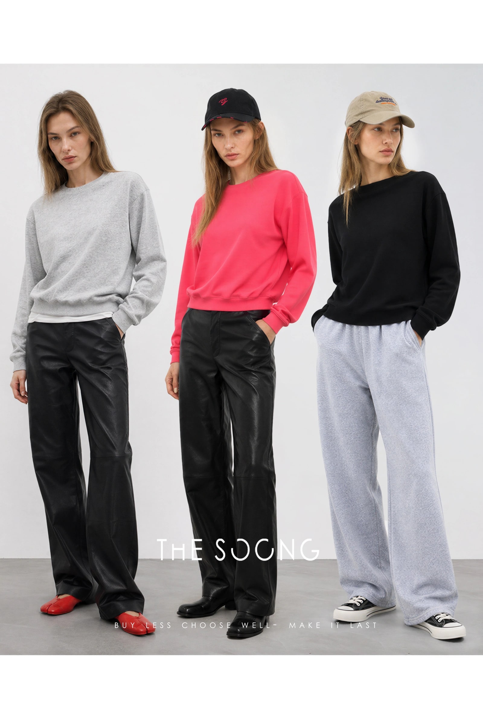 THESOONG “Pop Sweatshirt” 100% Cotton Ribbed Crewneck Relaxed Sweatshirt - 9179 alternate view